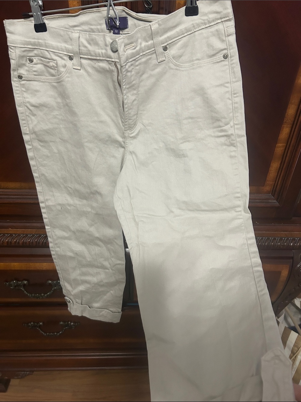 NYDJ Off-light khaki Cropped Ankle Jeans